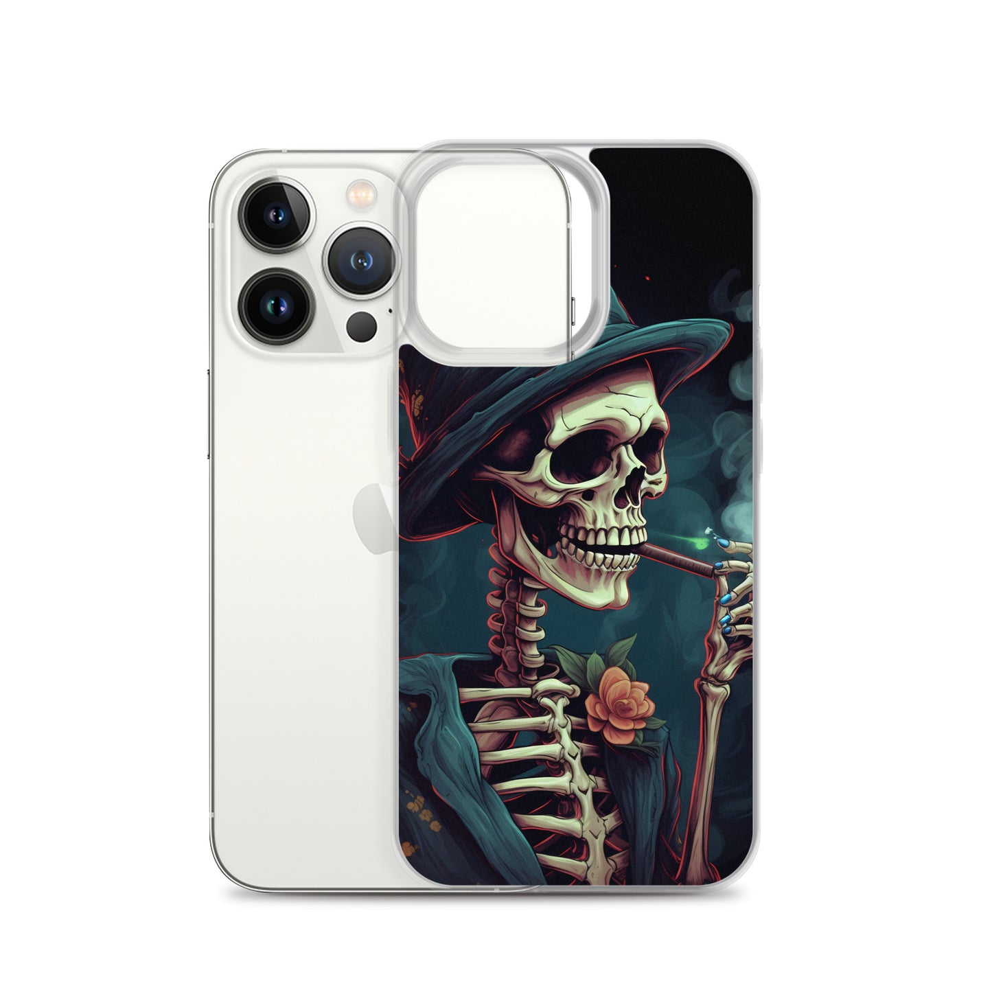 iPhone Case - Cryptidcore Skeleton Smoker