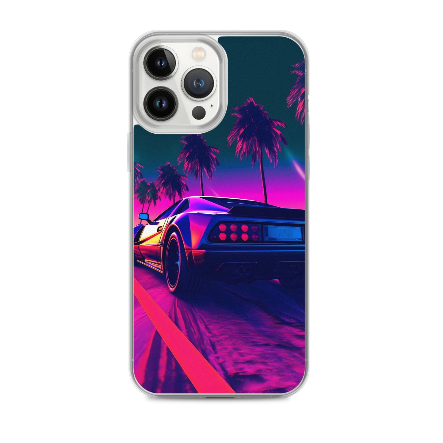 iPhone Case - Retrowave Neon Car