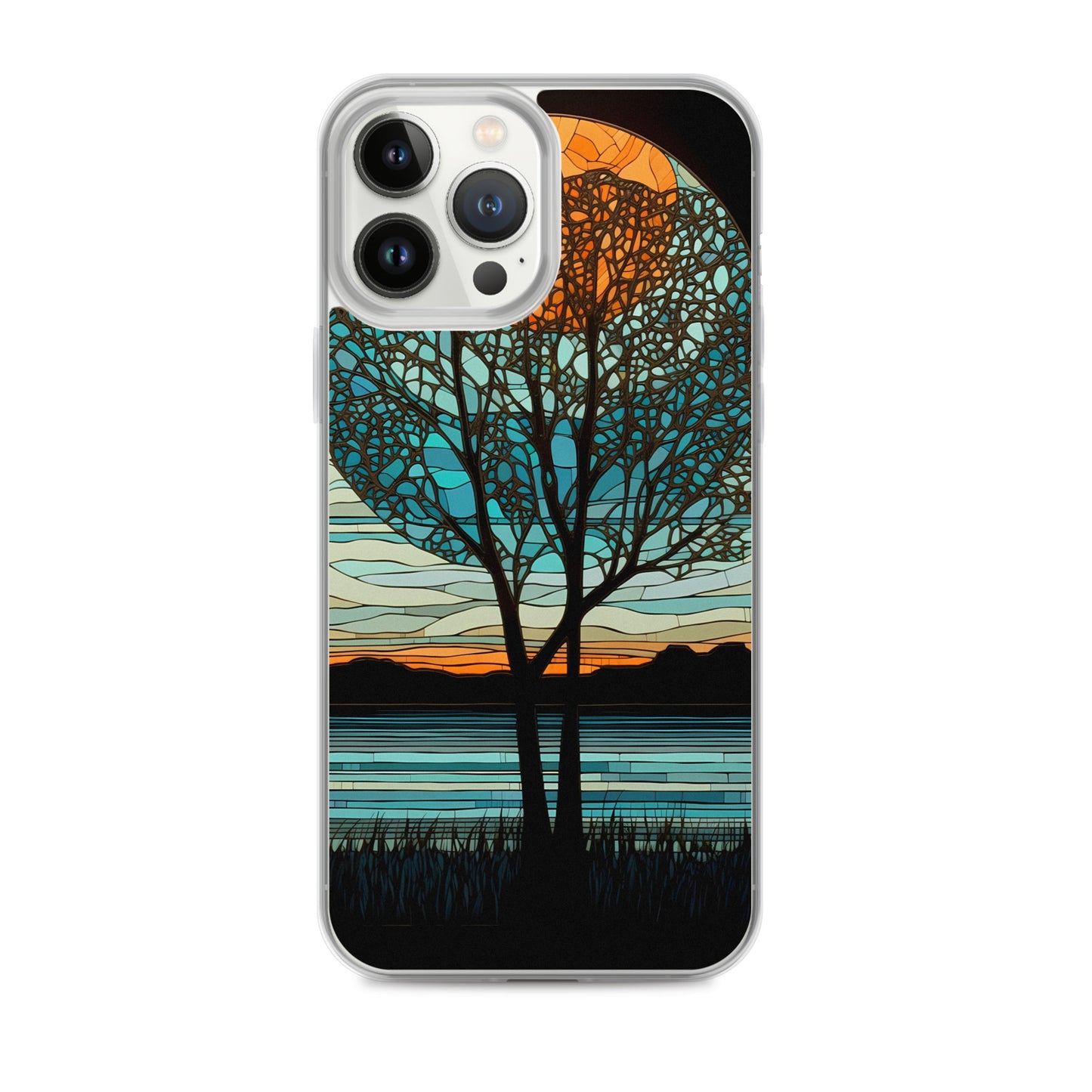 iPhone Case - Moon & Tree Stained Glass