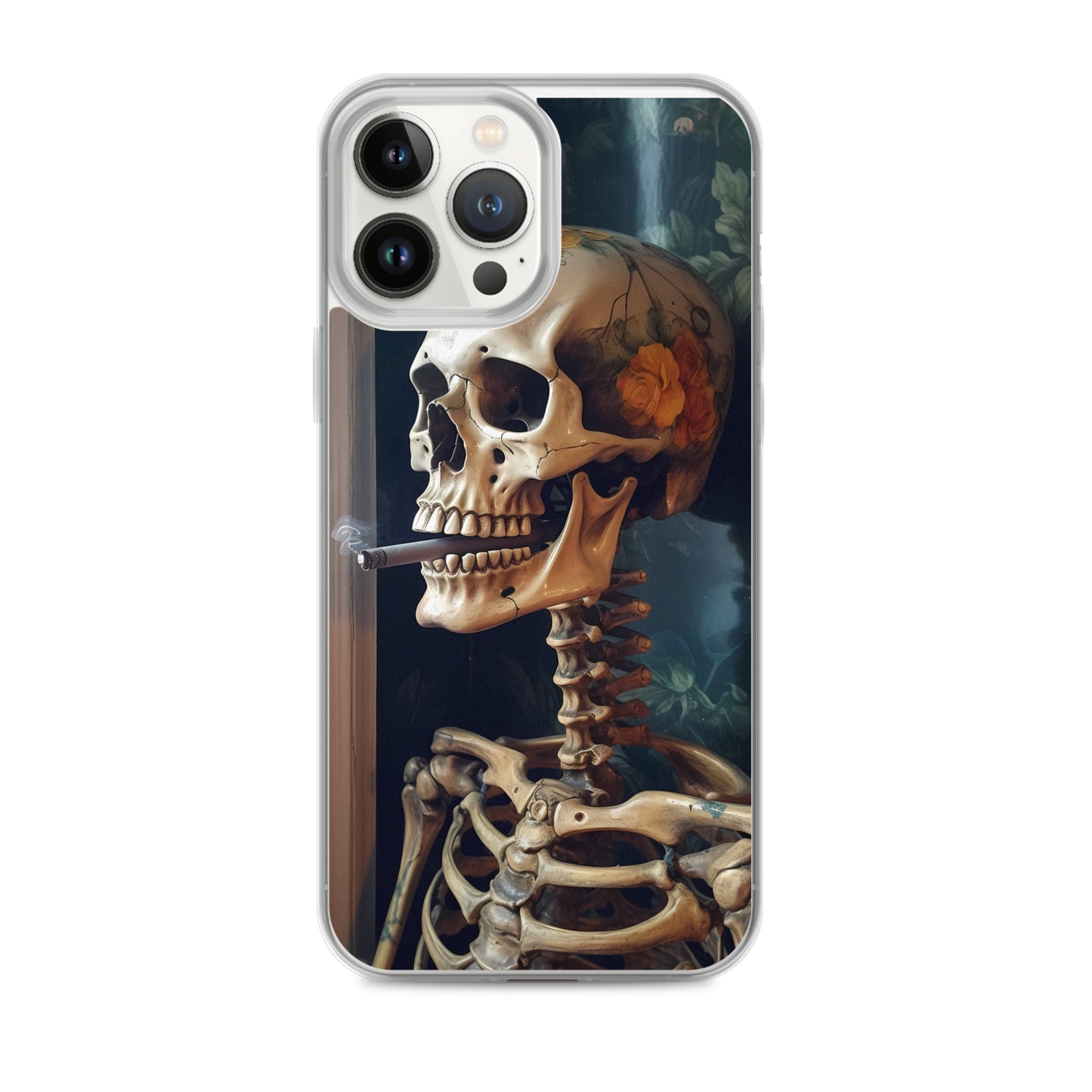 iPhone Case - Skull Flower Skeleton