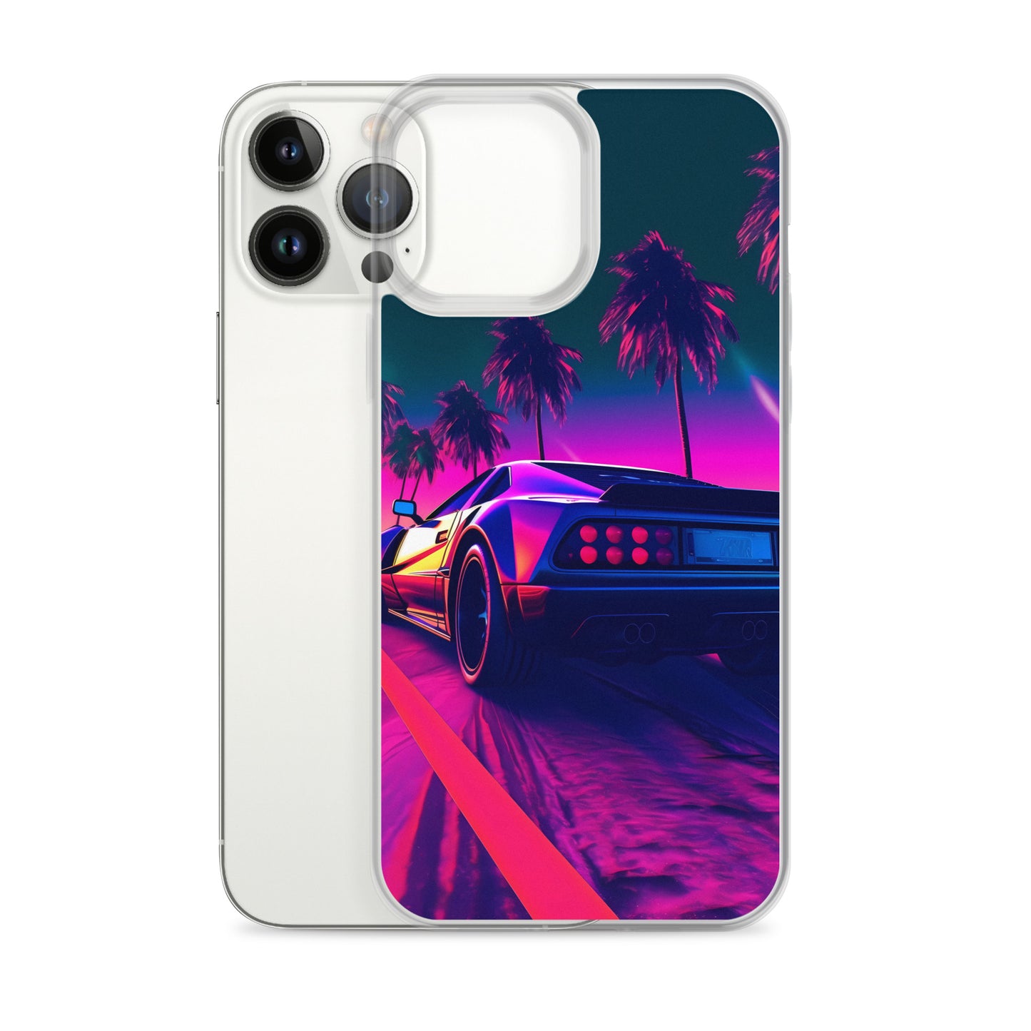 iPhone Case - Retrowave Neon Car