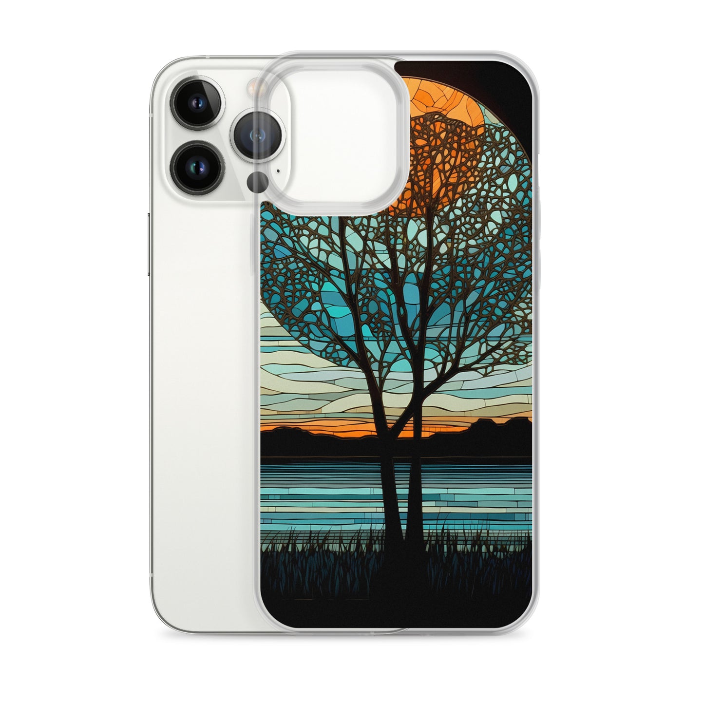 iPhone Case - Moon & Tree Stained Glass