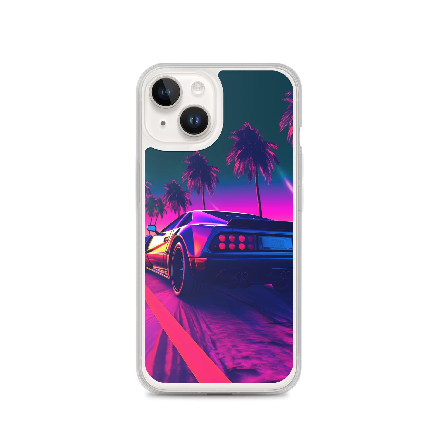 iPhone Case - Retrowave Neon Car