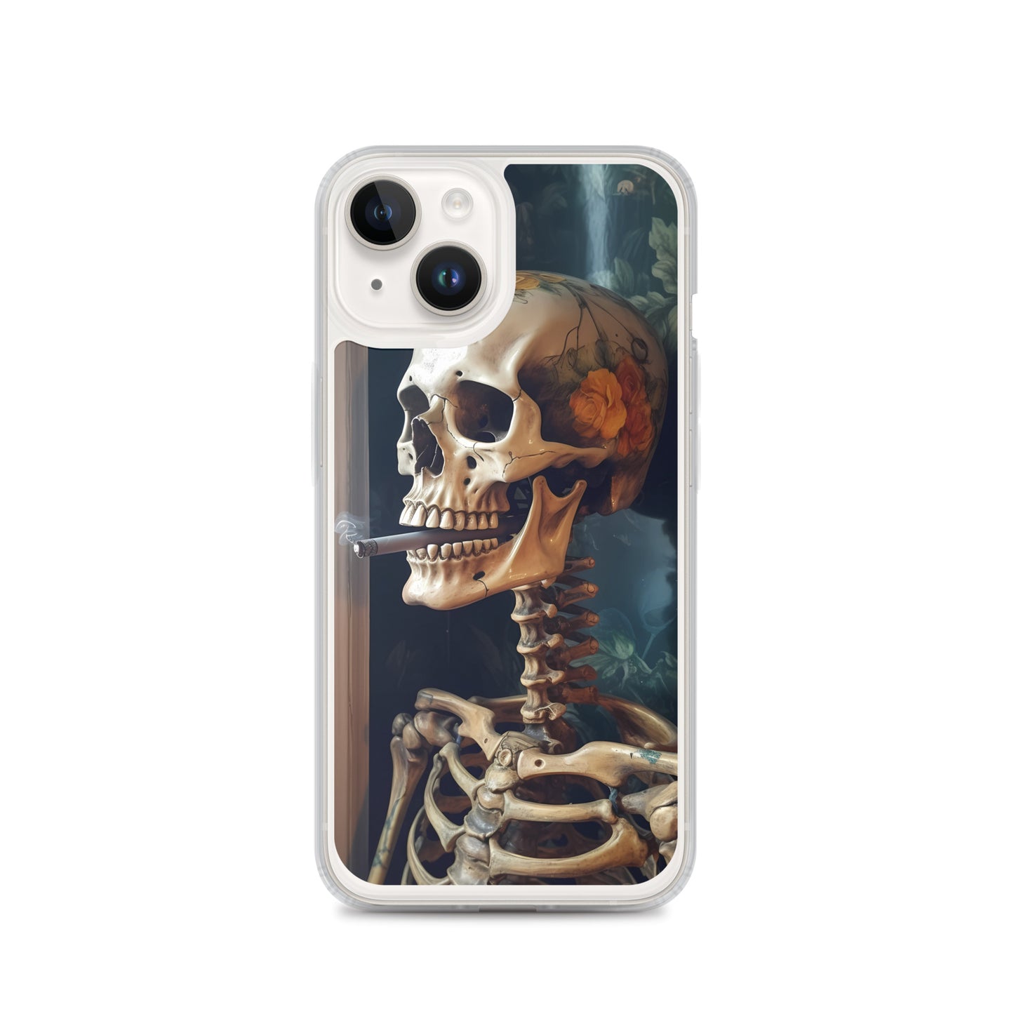 iPhone Case - Skull Flower Skeleton