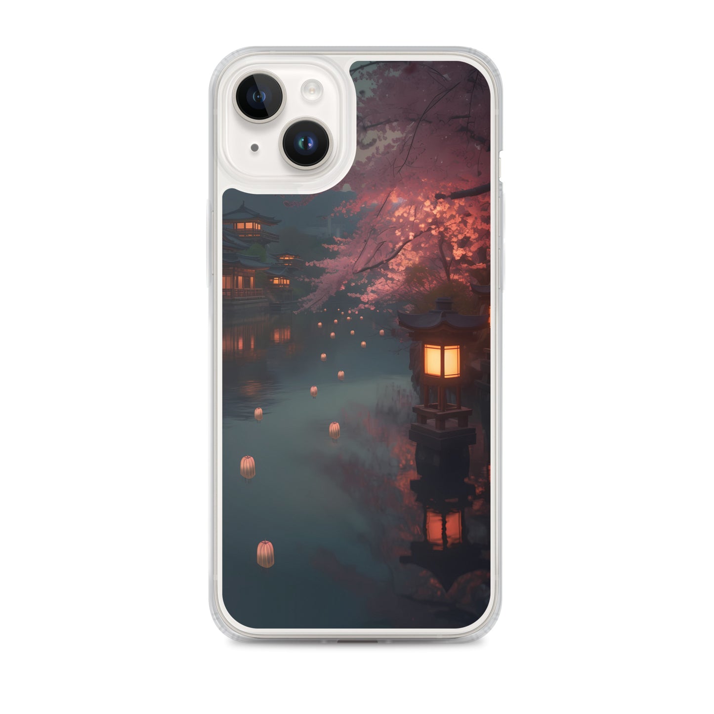 iPhone Case - Cherry Blossoms and Lanterns