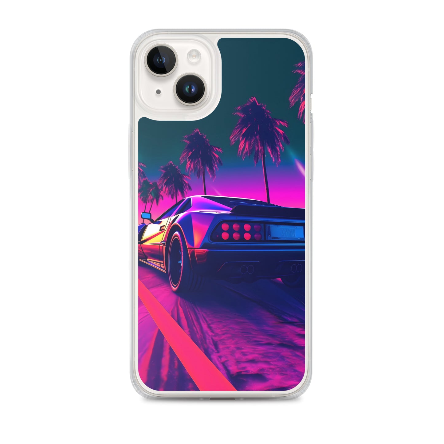 iPhone Case - Retrowave Neon Car