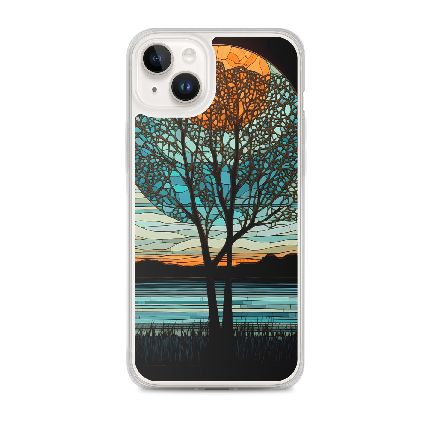 iPhone Case - Moon & Tree Stained Glass