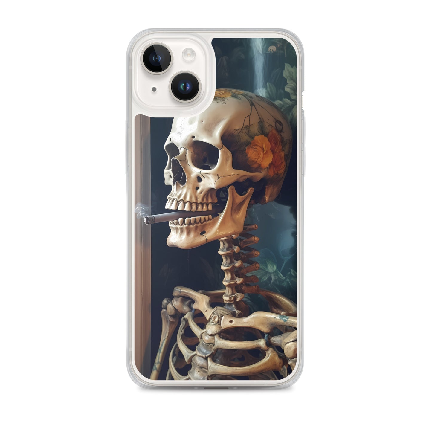 iPhone Case - Skull Flower Skeleton