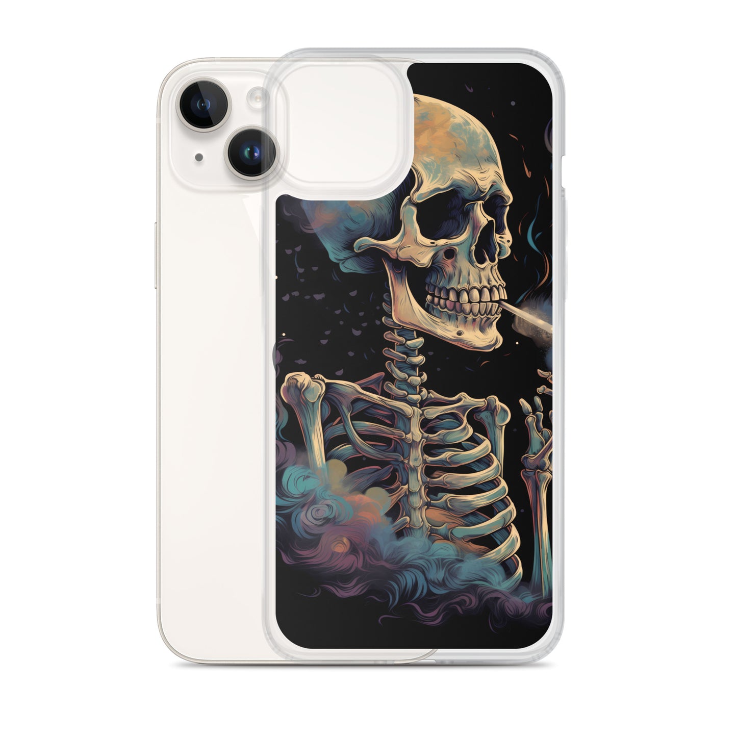 iPhone Case - Cosmic Skeleton Smoking