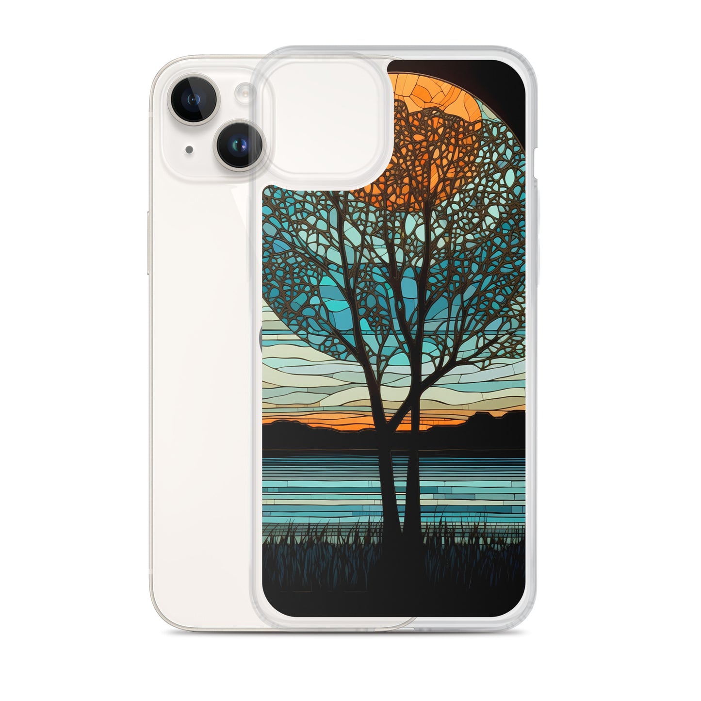 iPhone Case - Moon & Tree Stained Glass