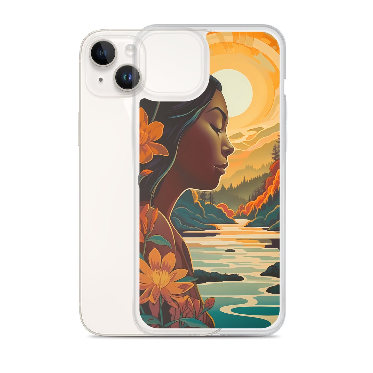 iPhone Case - Woman in Golden Landscape
