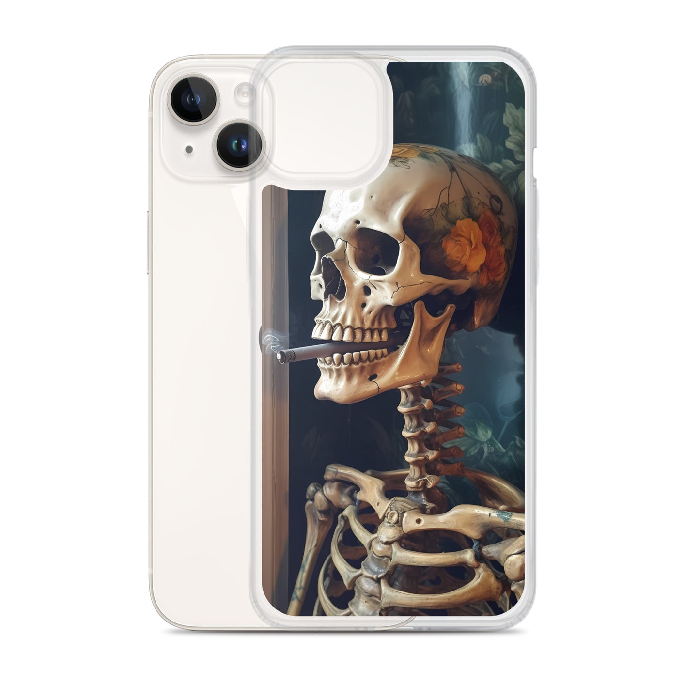 iPhone Case - Skull Flower Skeleton