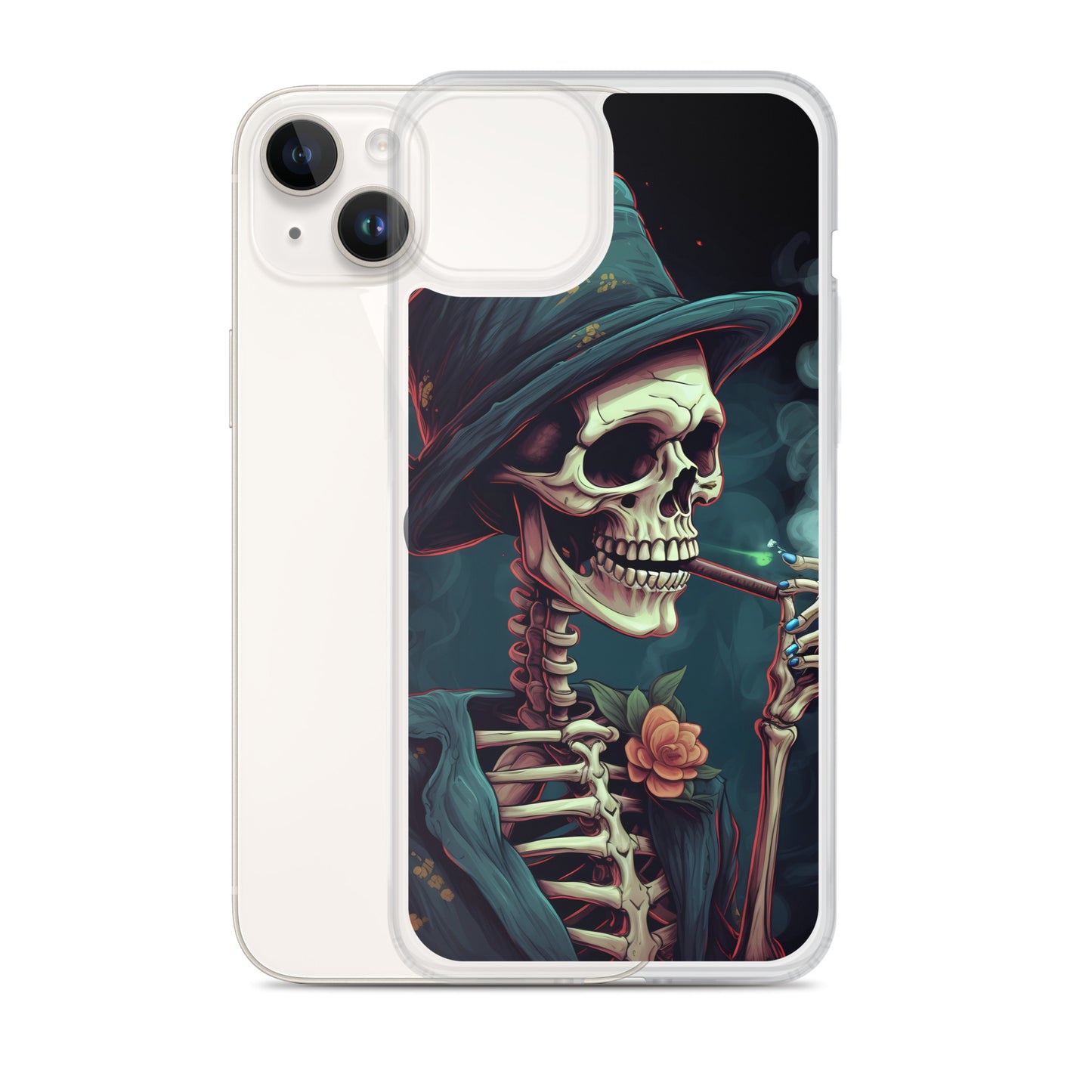 iPhone Case - Cryptidcore Skeleton Smoker
