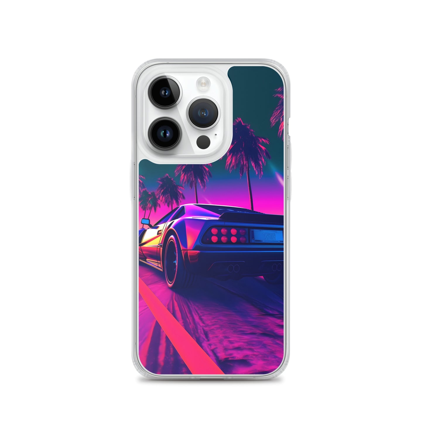 iPhone Case - Retrowave Neon Car