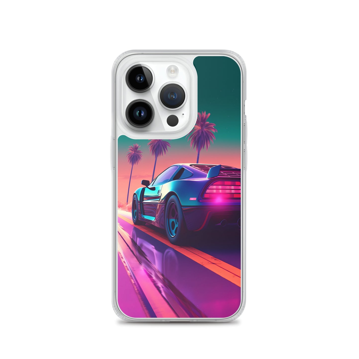 iPhone Case - Synthwave Sunset Sports Car