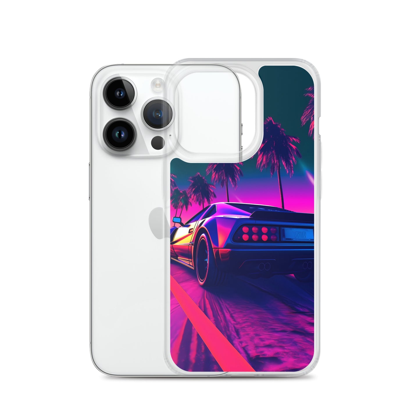 iPhone Case - Retrowave Neon Car
