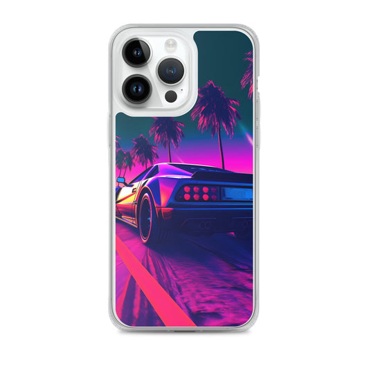 iPhone Case - Retrowave Neon Car