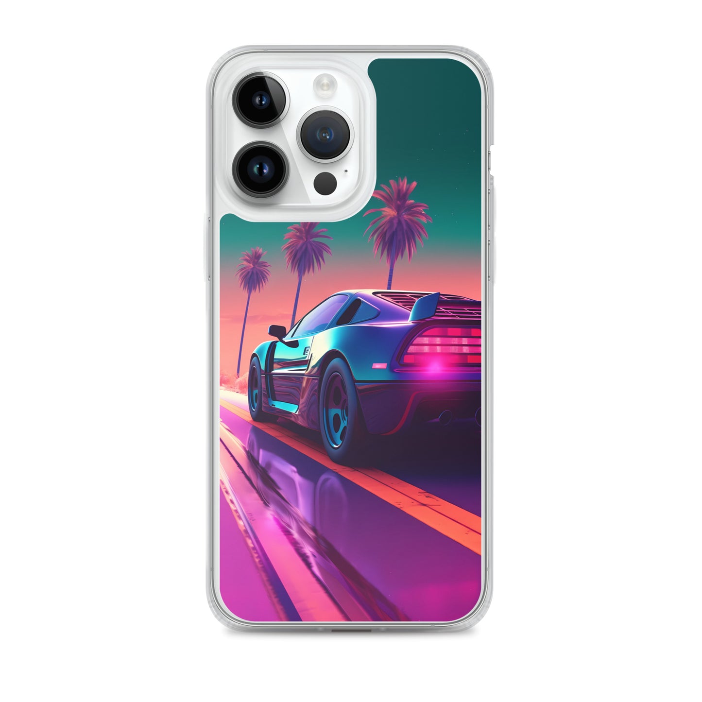 iPhone Case - Synthwave Sunset Sports Car