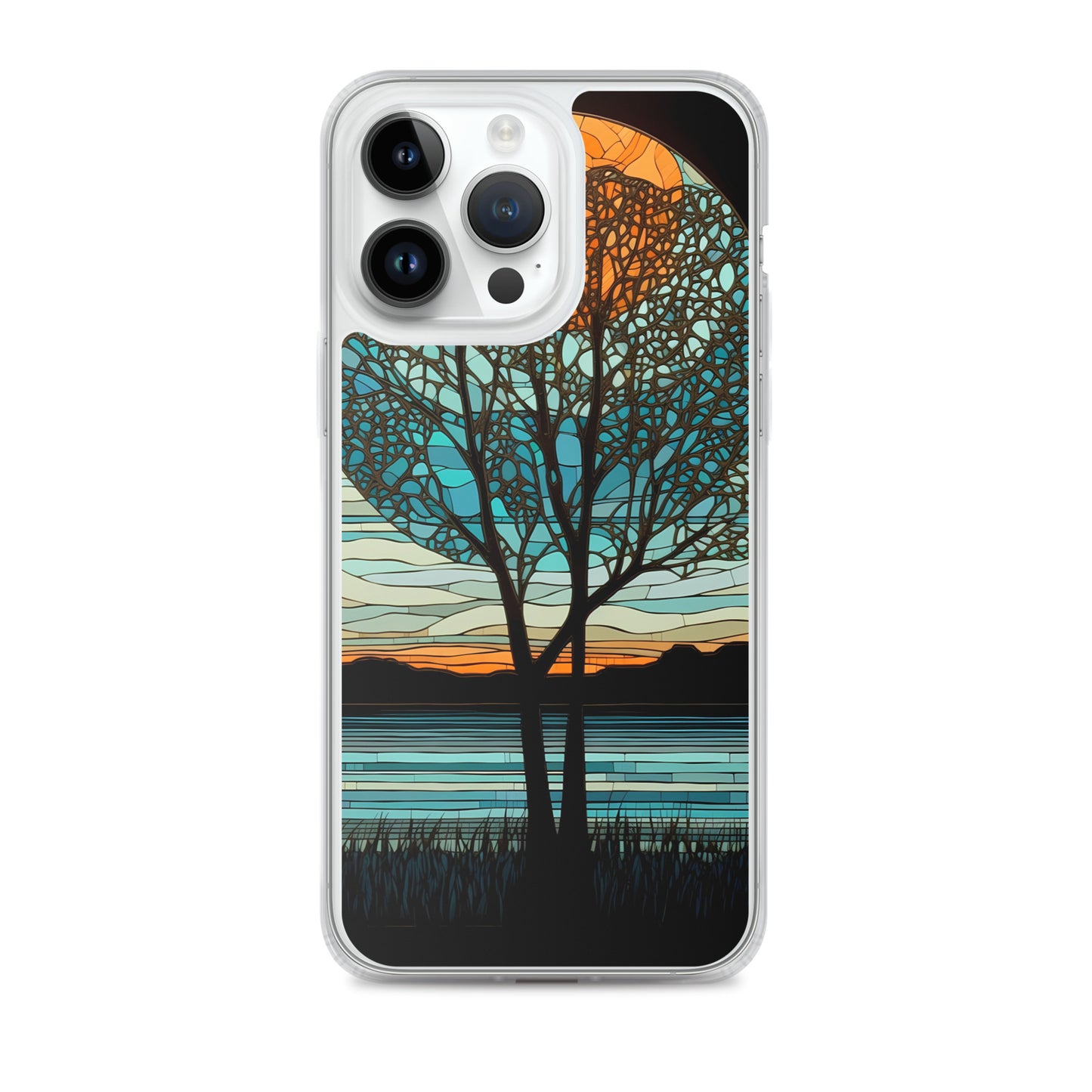 iPhone Case - Moon & Tree Stained Glass