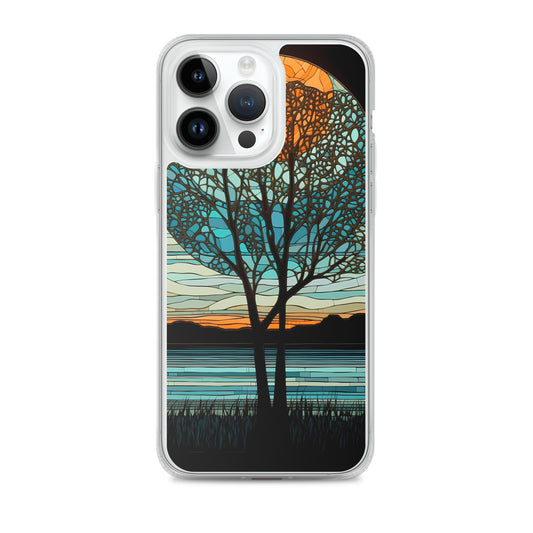 iPhone Case - Moon & Tree Stained Glass