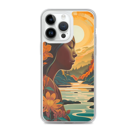 iPhone Case - Woman in Golden Landscape