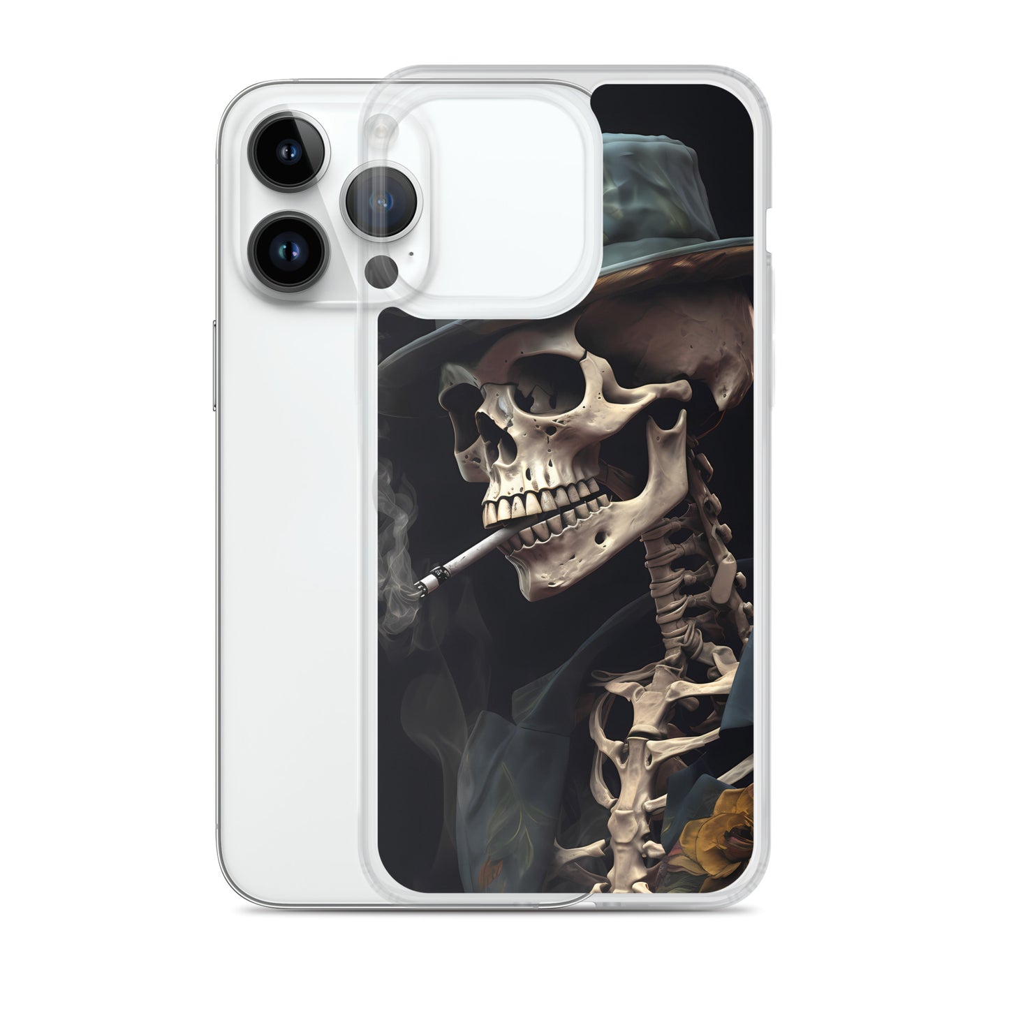 iPhone Case - Gentleman Smoking Skeleton