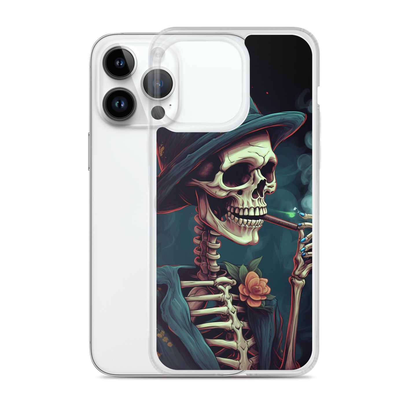 iPhone Case - Cryptidcore Skeleton Smoker