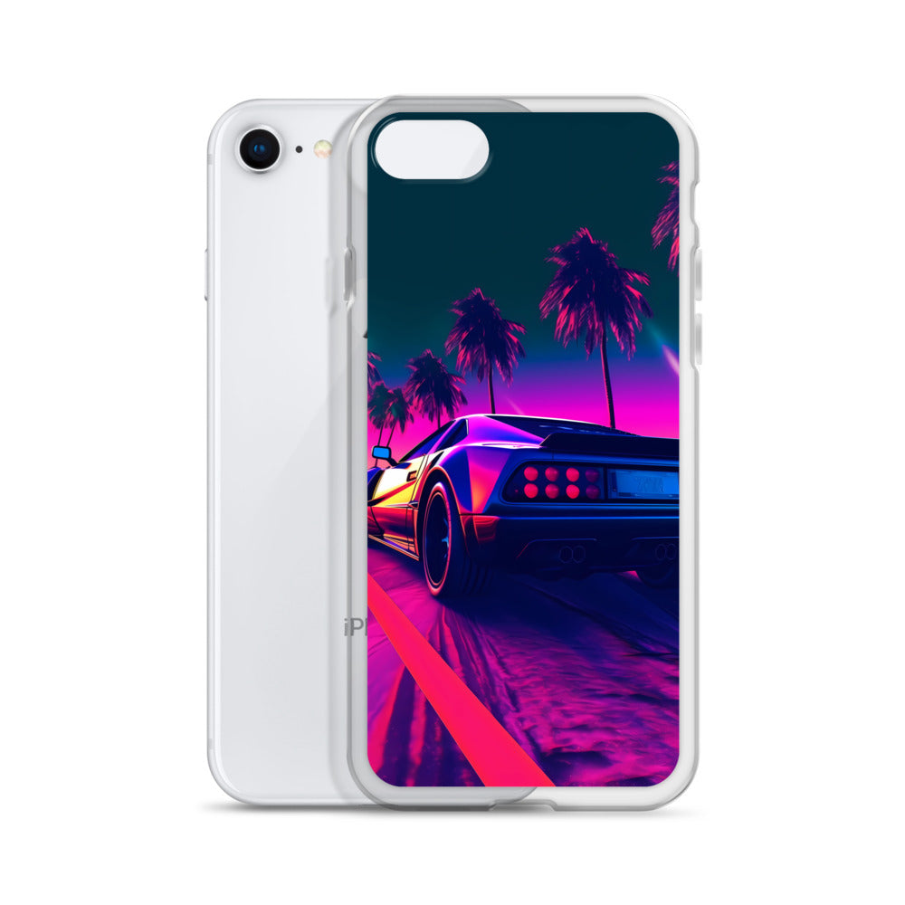 iPhone Case - Retrowave Neon Car