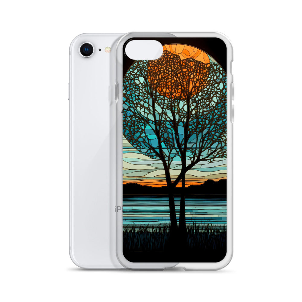 iPhone Case - Moon & Tree Stained Glass