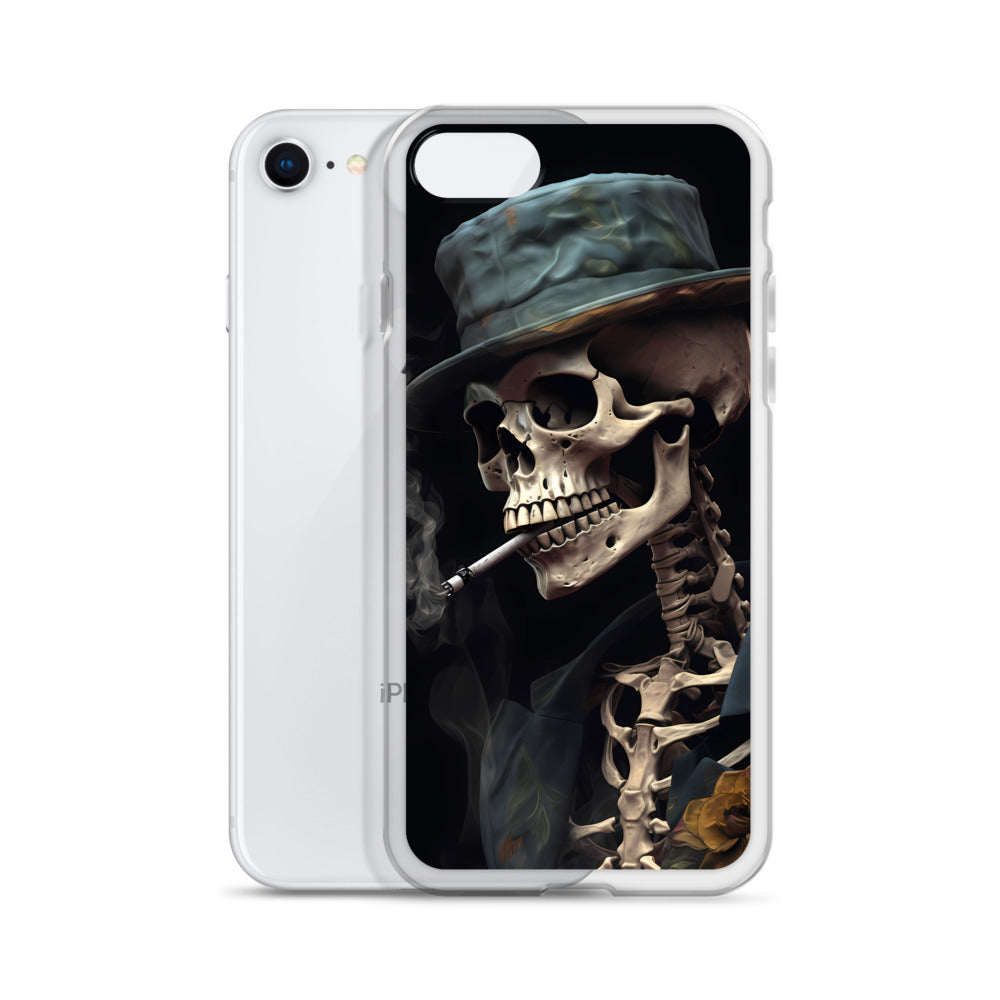 iPhone Case - Gentleman Smoking Skeleton