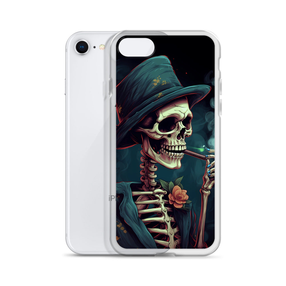 iPhone Case - Cryptidcore Skeleton Smoker