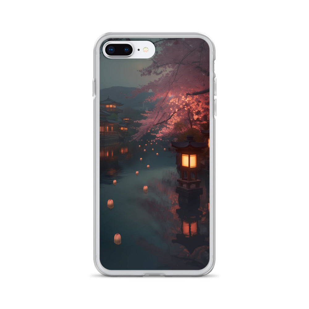 iPhone Case - Cherry Blossoms and Lanterns