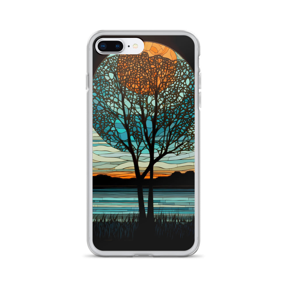 iPhone Case - Moon & Tree Stained Glass