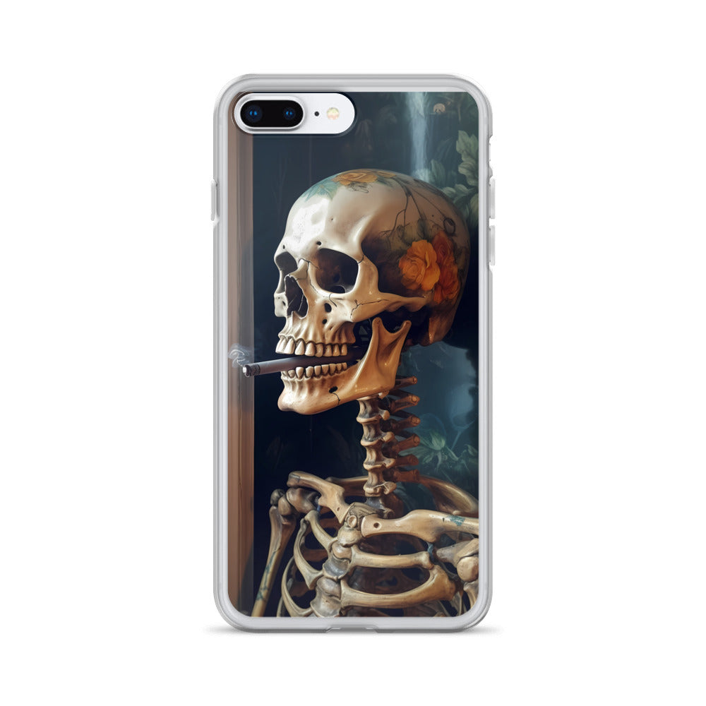 iPhone Case - Skull Flower Skeleton