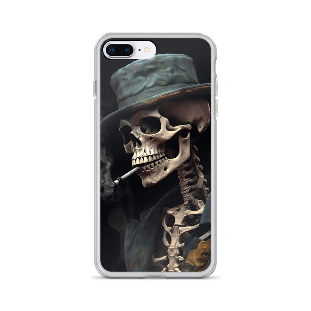 iPhone Case - Gentleman Smoking Skeleton