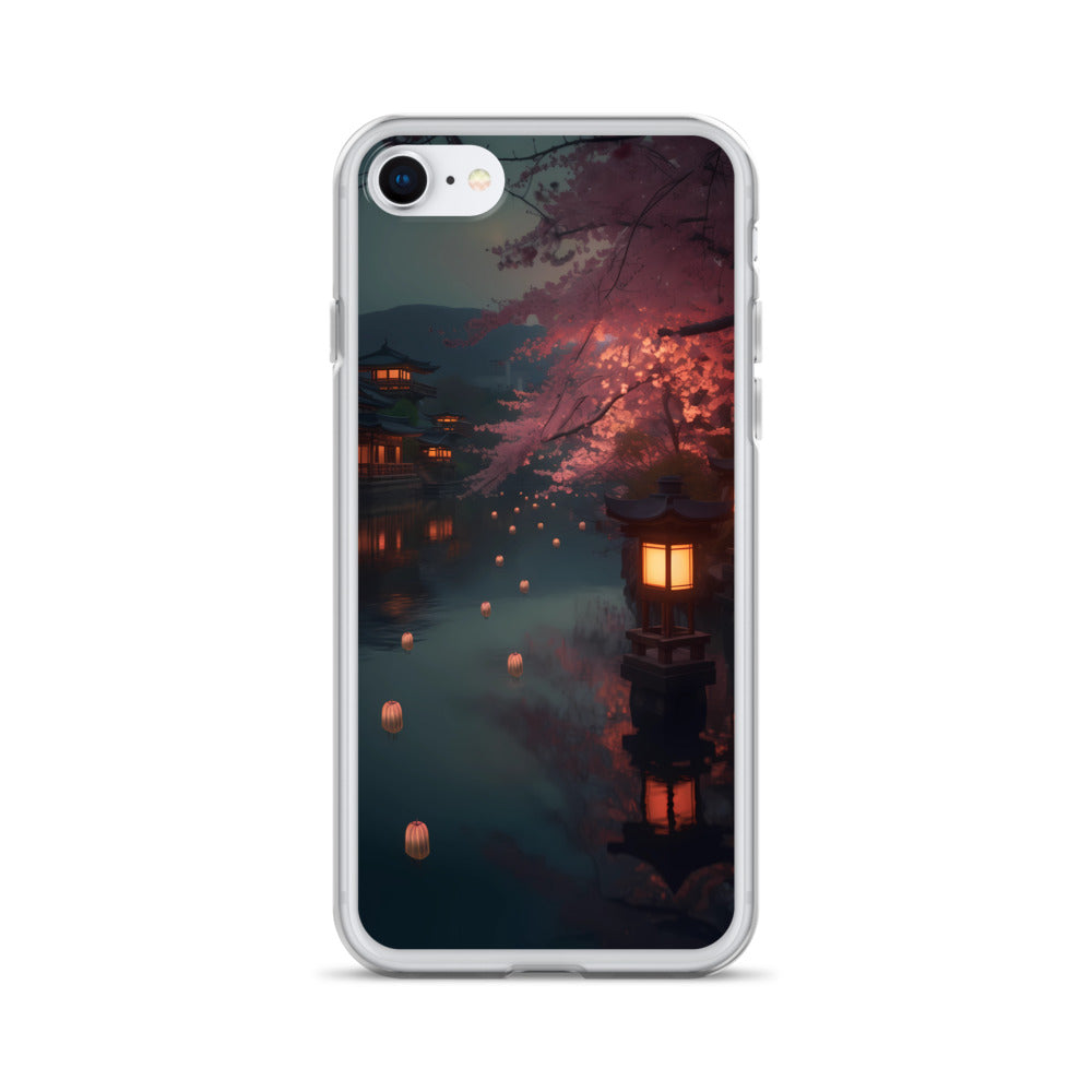 iPhone Case - Cherry Blossoms and Lanterns