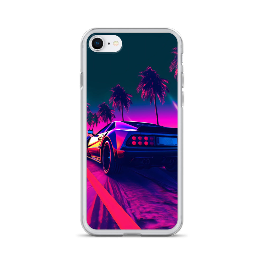 iPhone Case - Retrowave Neon Car