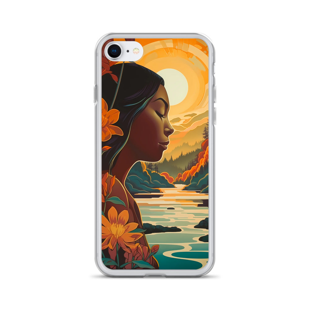 iPhone Case - Woman in Golden Landscape