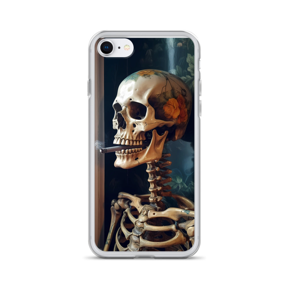 iPhone Case - Skull Flower Skeleton