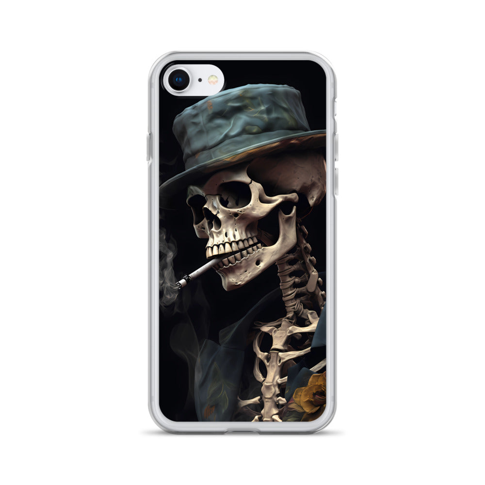 iPhone Case - Gentleman Smoking Skeleton