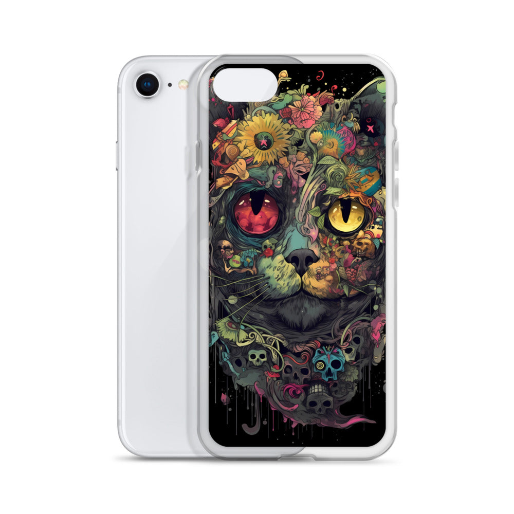 iPhone Case - Skullcat Psychedelia