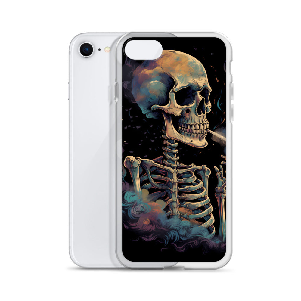 iPhone Case - Cosmic Skeleton Smoking