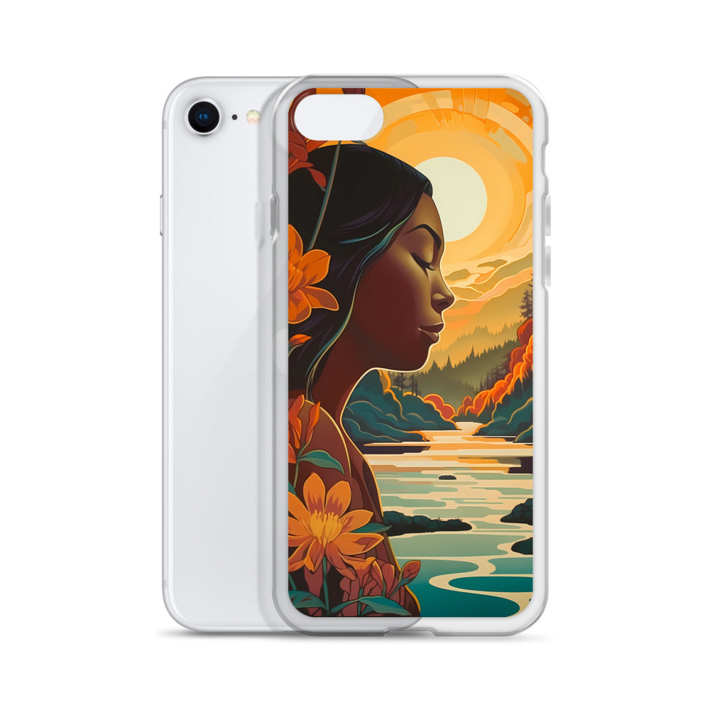 iPhone Case - Woman in Golden Landscape