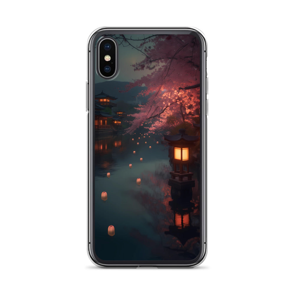 iPhone Case - Cherry Blossoms and Lanterns
