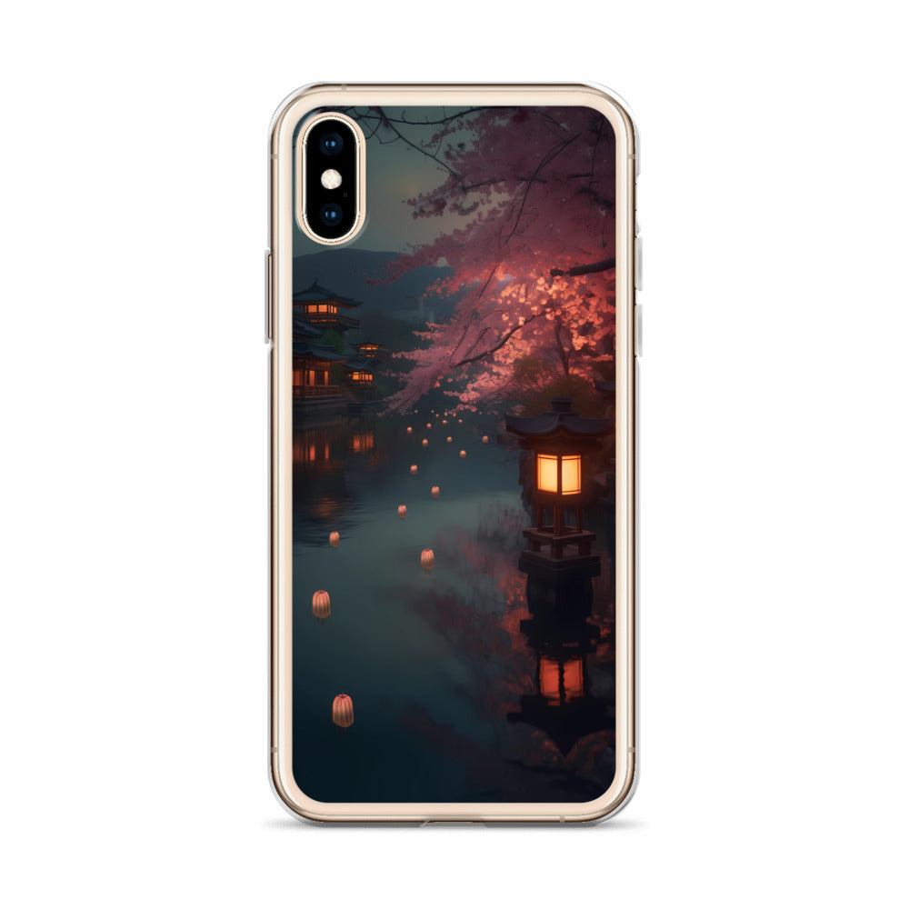 iPhone Case - Cherry Blossoms and Lanterns