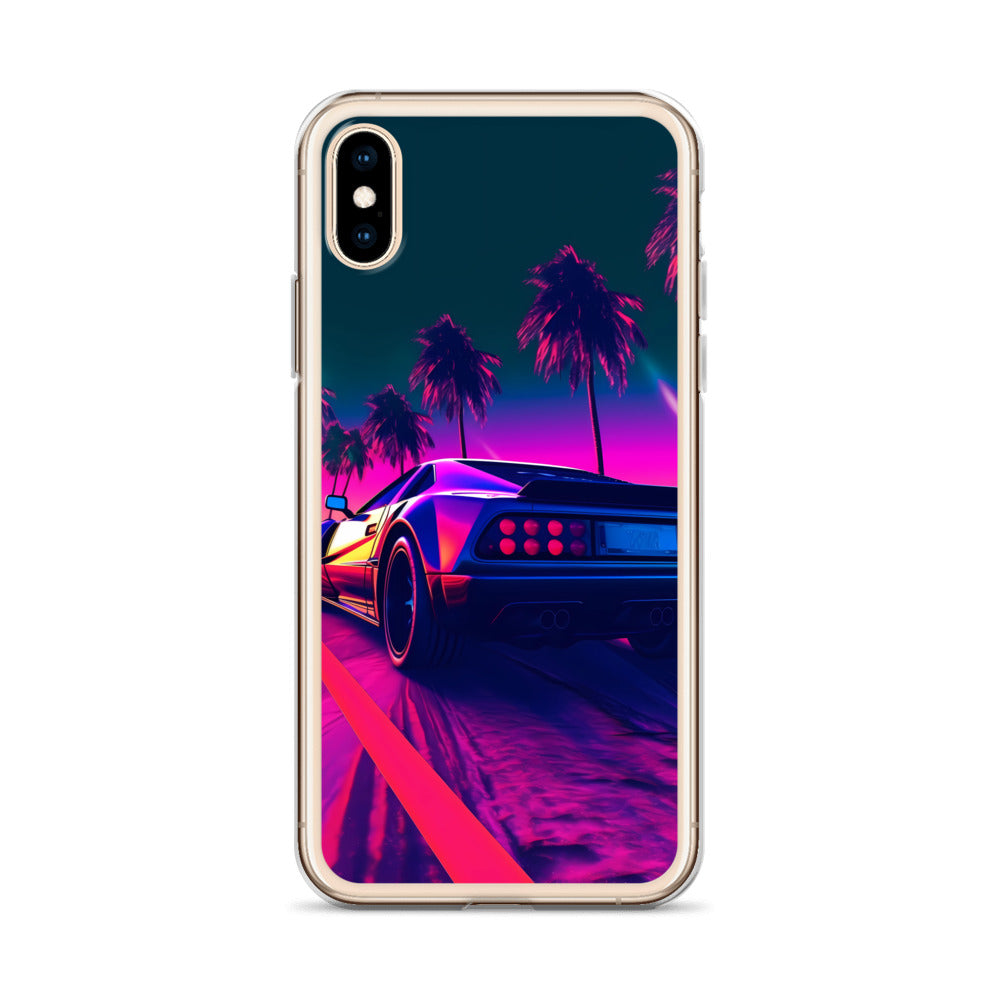 iPhone Case - Retrowave Neon Car