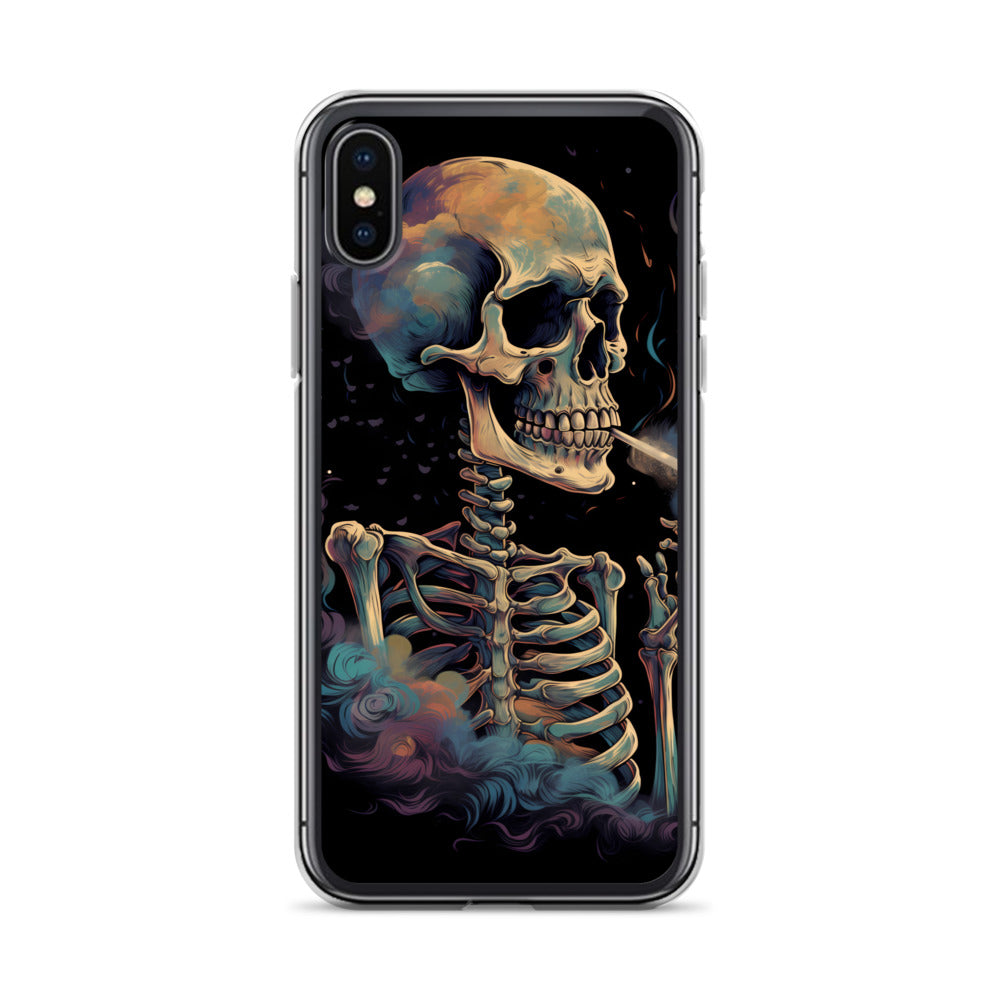 iPhone Case - Cosmic Skeleton Smoking