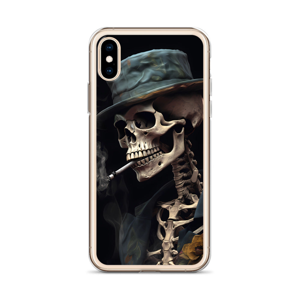 iPhone Case - Gentleman Smoking Skeleton