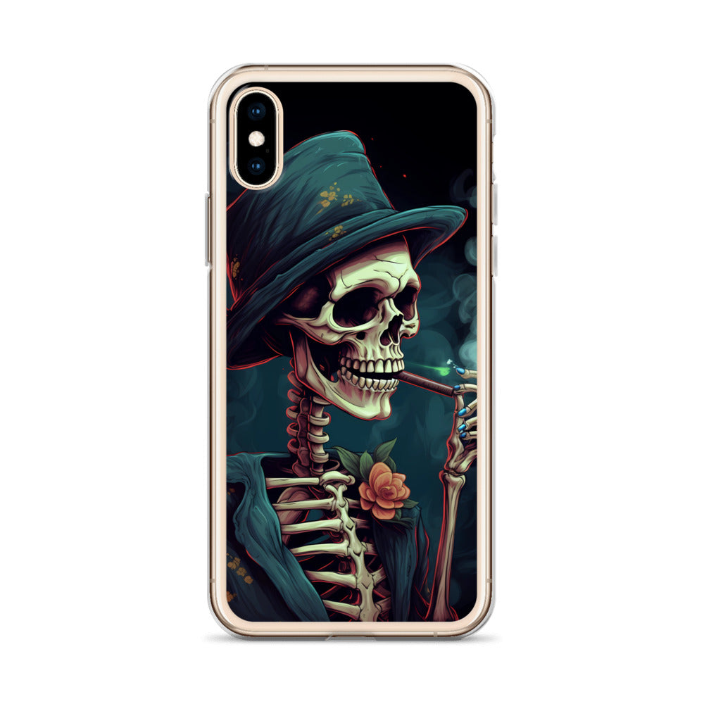 iPhone Case - Cryptidcore Skeleton Smoker