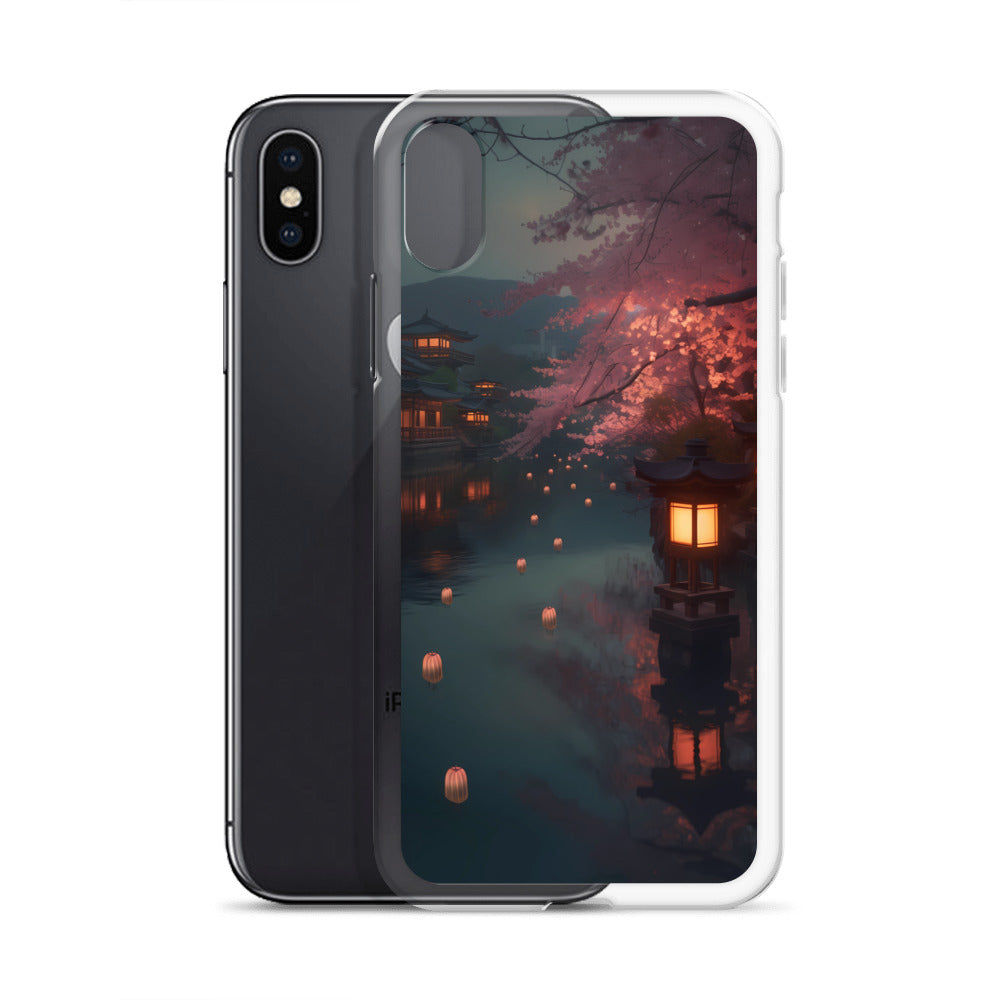 iPhone Case - Cherry Blossoms and Lanterns